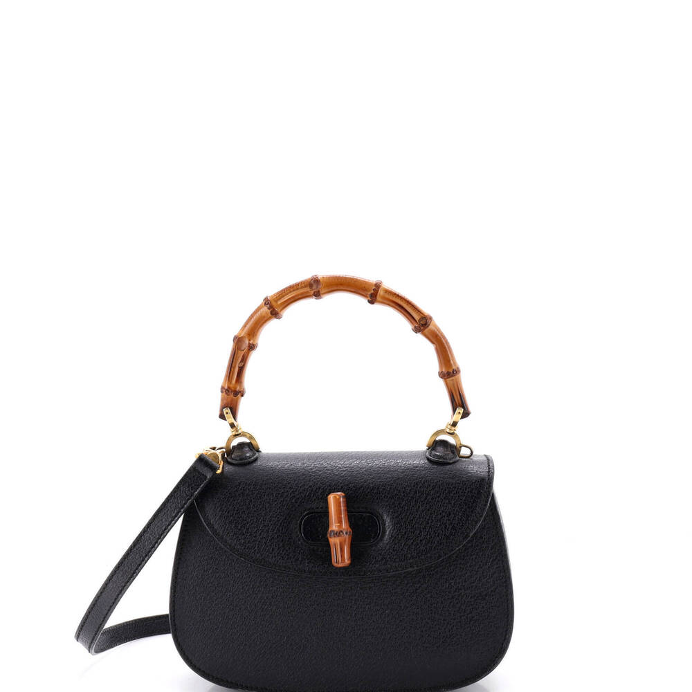 Gucci Small Vintage Convertible Bamboo Top Handle Bag